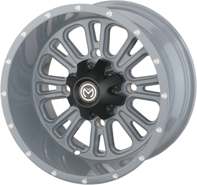 Moose Offroad 399X Rear Wheel for 14x8-inch Vehicles with 4x136 Bolt Pattern, Gray Finish