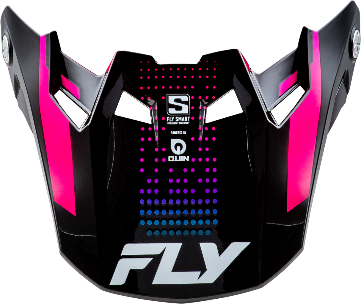 Fly Racing Formula S Carbn Protocol Visor Black Carbon with Blue and Pink Accents - Extra Large (XL) for Off-Road and MX Helmets