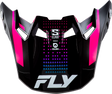Fly Racing Formula S Carbn Protocol Visor Black Carbon with Blue and Pink Yellow Light for ATV, Dirt Bike, and Motocross Helmets