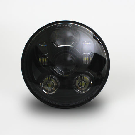 CYRON ABIG5-B6K 5.75-Inch Black LED Headlight with 6 Projectors for Motorcycles and ATVs
