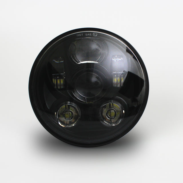 CYRON ABIG5-B6K 5.75-Inch Black LED Headlight with 6 Projectors for Motorcycles and ATVs