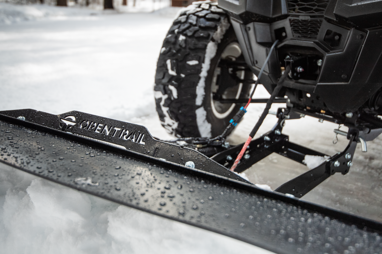Open Trail 66-Inch Straight Snow Blade with Steel Wear Bar for UTVs and ATVs