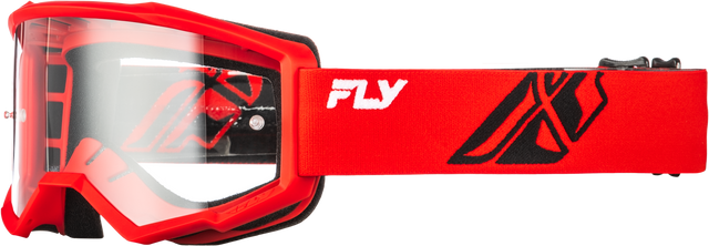 Fly Racing Focus Goggle with Clear Lens - Red/Black for Off-Road and Motocross Vehicles