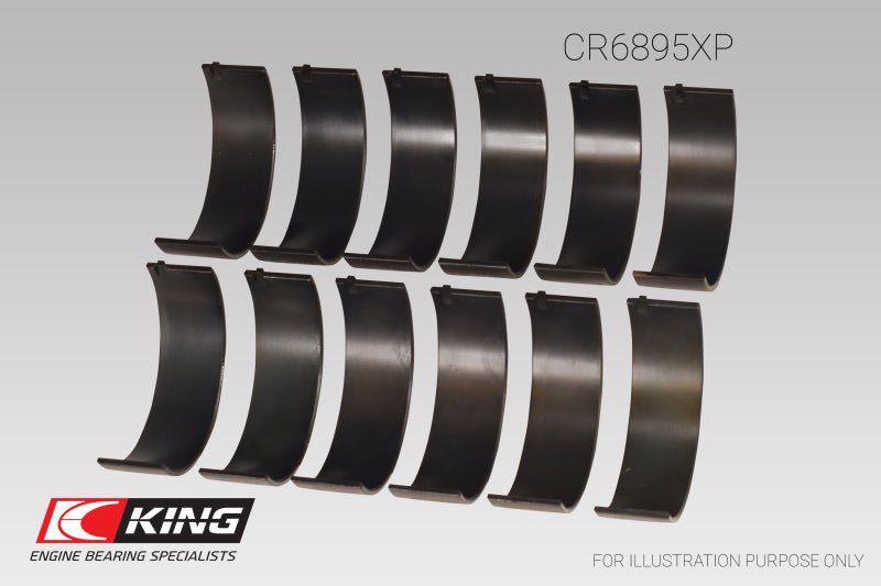 King Ford Ecoboost 3.5L V6 pMaxBlack Coated Connecting Rod Bearing Set - Size +0.25mm
