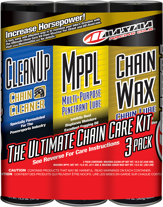 MAXIMA RACING OIL Chain Wax/Care Kit - Aerosol 70-749203