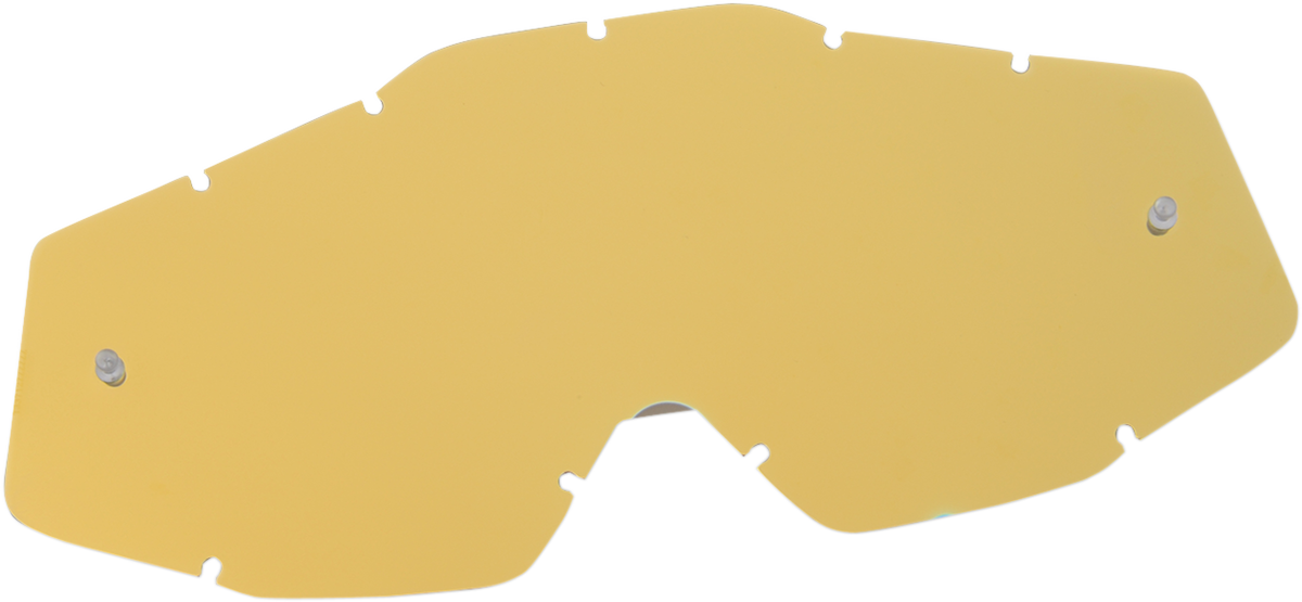 100% Accuri/Strata Junior Gold Mirror Lens - Clear and Smoke Dual Lenses for Motocross, Compatible with 100% Helmets