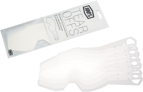 100% Accuri, Racecraft, and Strata Laminated Tear-Offs - 7 Pack (Part #59013-00001) - Fits Off-Road and Motocross Helmets