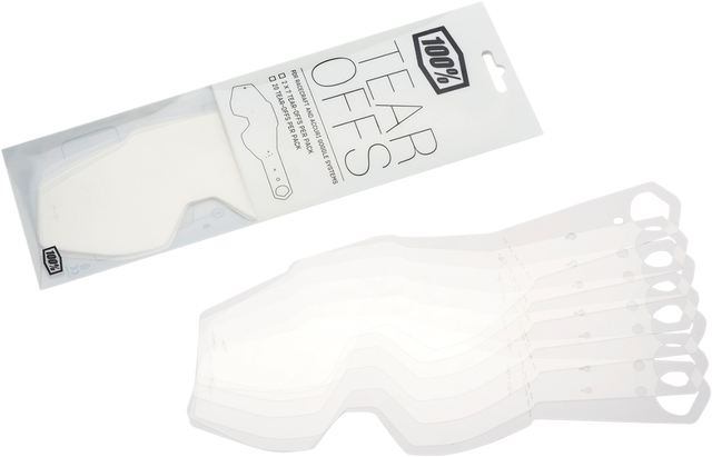 100% Accuri, Racecraft, and Strata Laminated Tear-Offs - 7 Pack (Part #59013-00001) - Fits Off-Road and Motocross Helmets