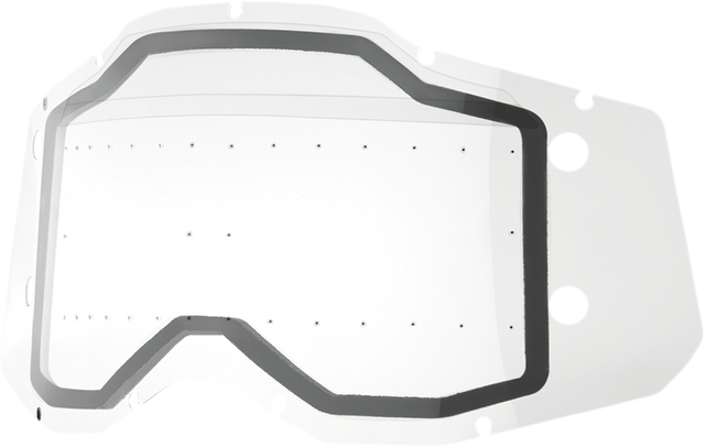 100% Accuri 2, Racecraft 2 & Strata 2 Forecast Dual Lens Replacement - Clear (Part #59101-00001)