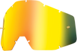100% Accuri/Strata/Racecraft Gold Mirror Lens - Part No. 59006-00001, Compatible with Multiple Motorcycle Helmets