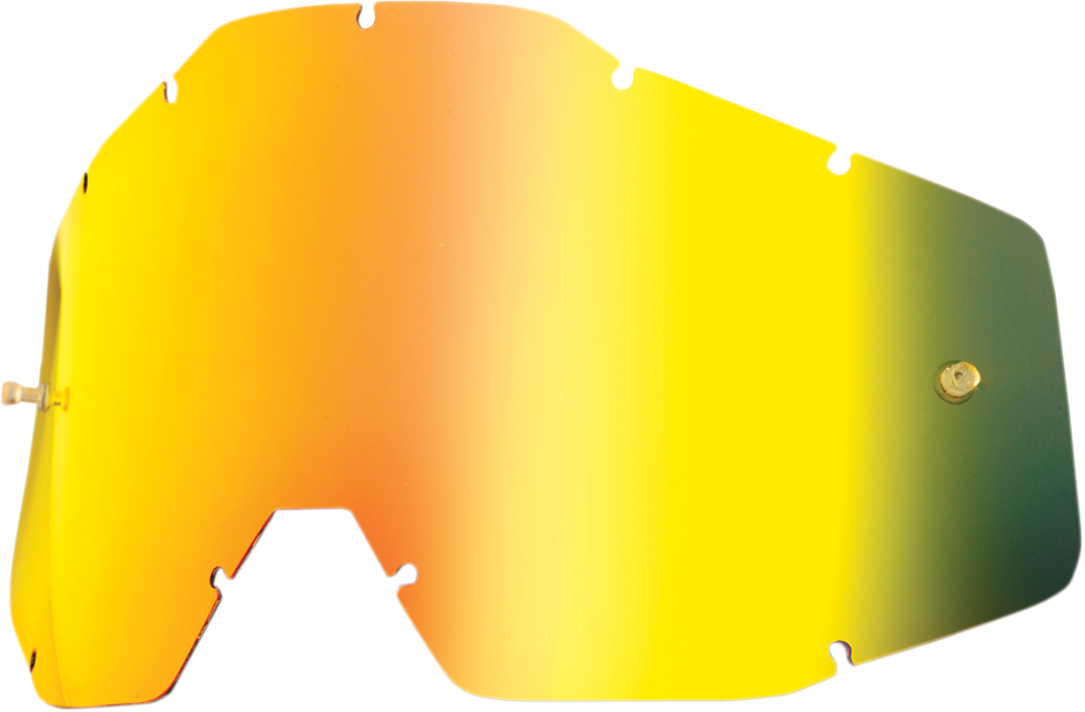100% Accuri/Strata/Racecraft Gold Mirror Lens - Part No. 59006-00001, Compatible with Multiple Motorcycle Helmets