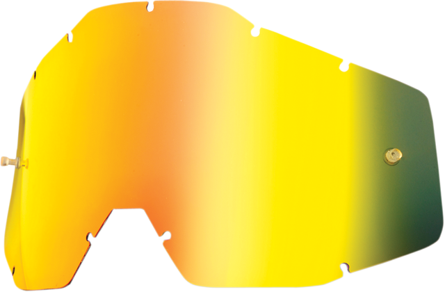 100% Accuri/Strata/Racecraft Gold Mirror Lens - Part No. 59006-00001, Compatible with Multiple Motorcycle Helmets
