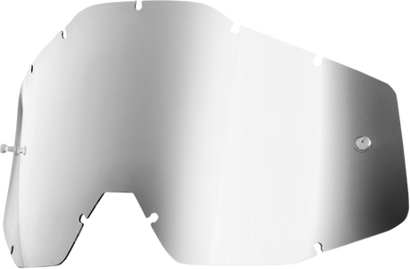 100% Accuri/Strata/Racecraft Silver Mirror Lens - Part Number 59006-00003, Fits Multiple ATV and Motorcycle Helmets