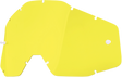 100% Accuri/Strata/Racecraft Yellow Lens - Part #51001-004-02 | Tear-Off Compatible Polycarbonate Shield for Motorcycle Helmets