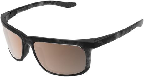 100% Hakan Matte Black Havana Sunglasses with Bronze Lenses - Designed for Optimal Protection and Comfort