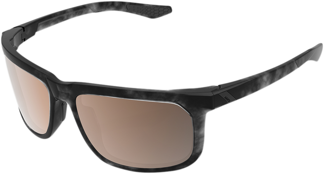 100% Hakan Matte Black Havana Sunglasses with Bronze Lenses - Designed for Optimal Protection and Comfort