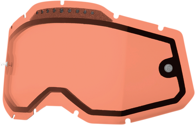 100% Accuri 2, Racecraft 2, and Strata 2 Dual Pane Vented Lens - Rose by 100%, Part #59082-00005 for Off-Road and Motorcycle Helmets