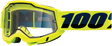 100% Accuri 2 Enduro Goggle with Clear Lens – Fluo Yellow Frame, Dual Pane Technology – Designed for Off-Road Motorcycles