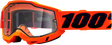 100% Accuri 2 Enduro Goggle with Clear Dual Pane Lens - Neon Orange Frame for Motocross and Enduro Riders