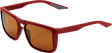 100% Renshaw Glasses Soft Tact Crimson with Bronze Lenses – Prescription-Ready Eyewear for Cycling and Outdoor Activities