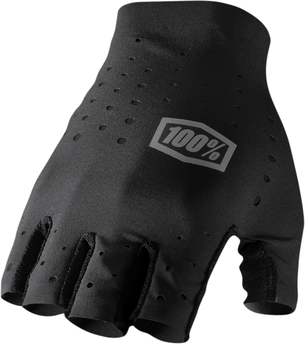 100% Sling Short Finger MTB Gloves - Black, Small | Lightweight Breathable Cycling Gloves for Mountain Biking