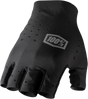 100% Sling Short Finger MTB Gloves - Black, Medium - Designed for Mountain Biking Compatibility