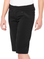 100% Women's Ridecamp Shorts with Adjustable Waist - Black, Part No. 40037-00003, Fits XL Bikes