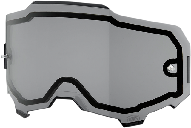 100% Armega Dual Lens Smoke Part Number 59051-00002 – Replacement Impact-Resistant Goggle Lens for ATV, MX, and Off-Road Riding