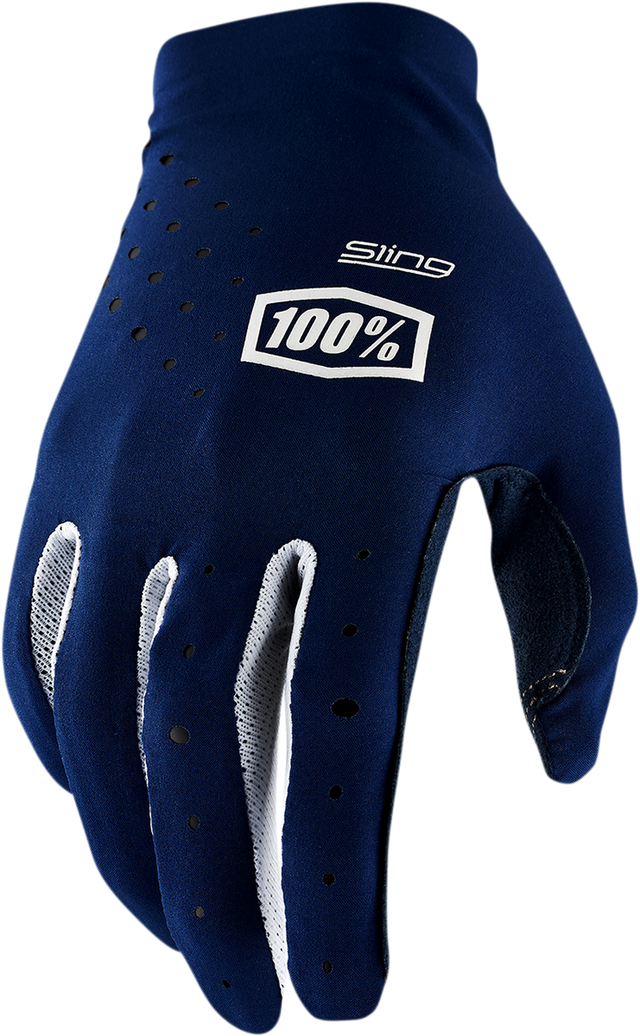 100% Sling MX Gloves - Navy, Medium | Lightweight, Breathable Motocross Gloves with Tech-Thread Connectivity for Honda CRF250R, Yamaha YZ250F, Kawasaki KX250F, KTM SX-F, Suzuki RM-Z250