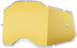 100% Accuri 2, Racecraft 2, Strata 2 Gold Mirror Lens - Injected Design for ATV, Motorcycle, and Off-Road Vehicles (Part #59091-00004)