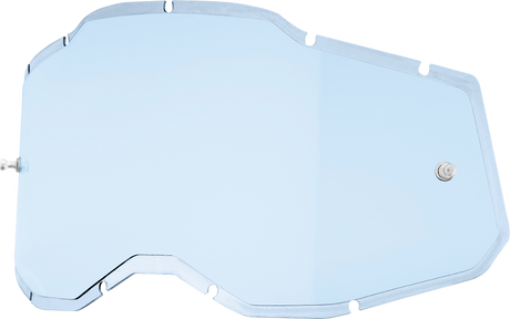 100% Accuri 2 / Racecraft 2 / Strata 2 Blue Injected Lens - Part 59090-00002 for ATV, Motorcycle, and Off-Road Vehicles