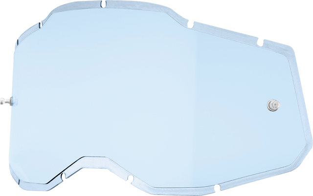100% Accuri 2 / Racecraft 2 / Strata 2 Blue Injected Lens - Part 59090-00002 for ATV, Motorcycle, and Off-Road Vehicles