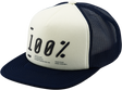 100% Transfer Hat Navy - Classic Trucker Snapback with Sonic Weld Logo - One Size Fits Most