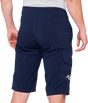 100% Ridecamp Shorts - Navy - US 36 with DWR Polyester 2-Way Stretch Fabric, Adjustable Snap Waist, and Reflective Tape