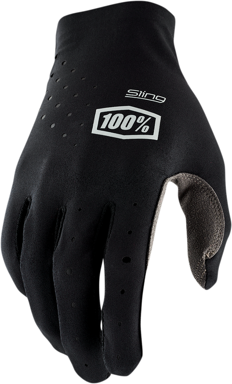 100% Sling MX Gloves - Black, Size Small with Enhanced Breathability and Comfort for Motocross and Off-Road Vehicles