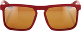 100% Renshaw Glasses Soft Tact Crimson with Bronze Lenses – Prescription-Ready Eyewear for Cycling and Outdoor Activities