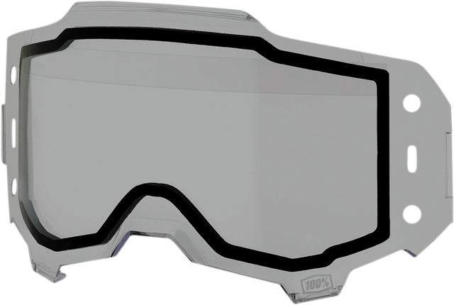 100% Armega Forecast Lens - Dual Pane Smoke - Fits 100% Armega Goggles (Part Number: 59064-00002)