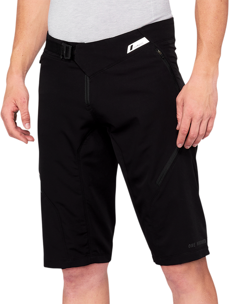 100% Airmatic Shorts - Black, US 34 | Durable Trailwear with Adjustable Fit and Ventilation