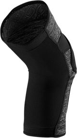 100% Ridecamp Knee Guards - Heather Gray/Black | Lightweight Slip-On Motorcycle Armor for Off-Road & Trail Vehicles