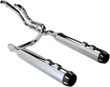 BASSANI XHAUST Down Under Exhaust - Chrome - Straight Can 1F76R