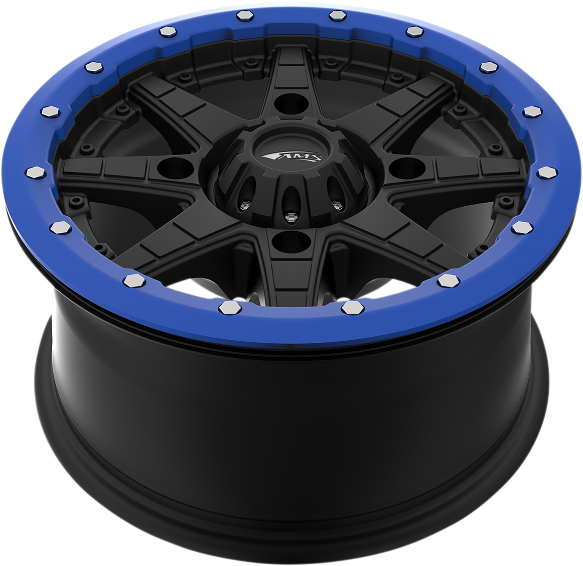 AMS Beadlock Ring Replacement for Roll'n 106 Wheels - 14 Inch Blue - Part Number 14B03