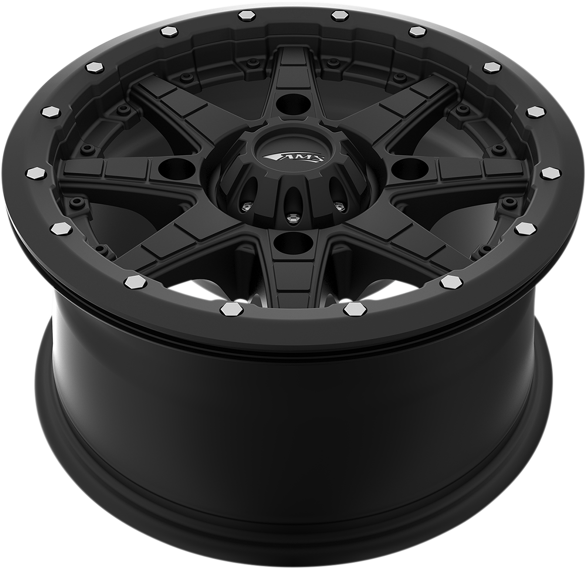 AMS Roll'n 106 Wheel - 14x7 Inches, 4x137 Bolt Pattern, 5+2 Offset for Front and Rear fitment, Satin Black Finish