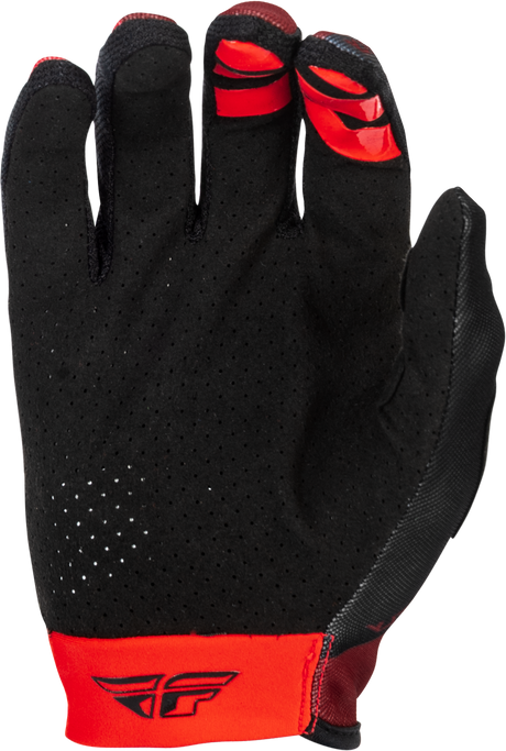 Fly Racing Lite Gloves Black/Red Large – Lightweight Race Gloves with Touch Screen Compatibility for Motocross and Off-Road Vehicles