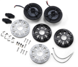 KICKER All-Weather 4-inch 2-Way 4 Ohm Speakers 45KM44 for Marine and Off-Road Vehicles