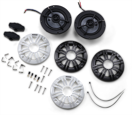 KICKER All-Weather 4-inch 2-Way 4 Ohm Speakers 45KM44 for Marine and Off-Road Vehicles