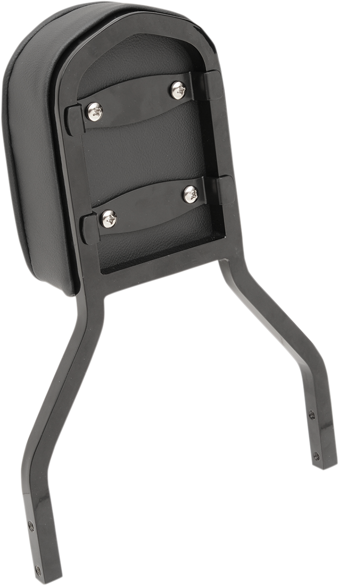 Drag Specialties Seats Sissy Bar Pad - Short Pillow with Piping - Black for Harley-Davidson and Custom Motorcycles, Part 0822-0301