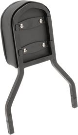 Drag Specialties Seats Sissy Bar Pad - Short Pillow with Piping - Black for Harley-Davidson and Custom Motorcycles, Part 0822-0301