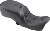 Drag Specialties Seats Touring Pillow Seat for Harley Davidson FL 2009-2023 with Cooler-Reflective Leather and Urethane Foam
