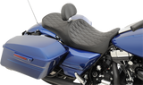 Drag Specialties Seats Low Touring Seat with Backrest Receiver for Harley FL models (2008-2023) - Solar Reflective Double Diamond by Drag Specialties Part #0801-1008