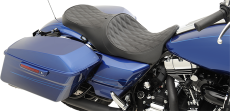 Drag Specialties Seats Low Forward Touring Seat - Double Diamond for Harley FL 2008-2024 | Part No. 0801-1011